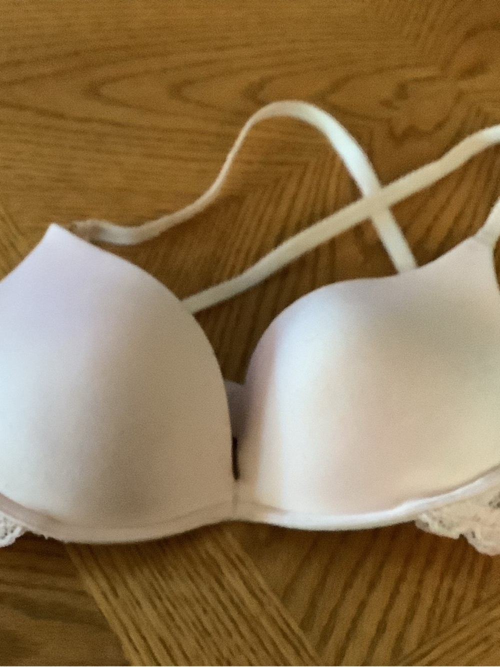 Victoria's Secret Light Pink Padded Lace-Trim Bra
